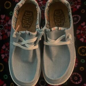 Hey Dude women Light Blue Casual Shoes